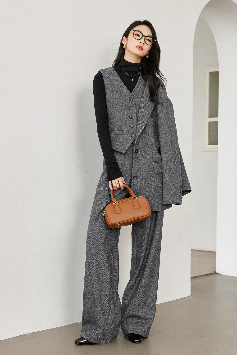 Minimalist Suitstyle Vest Set-VIMLYSTORE