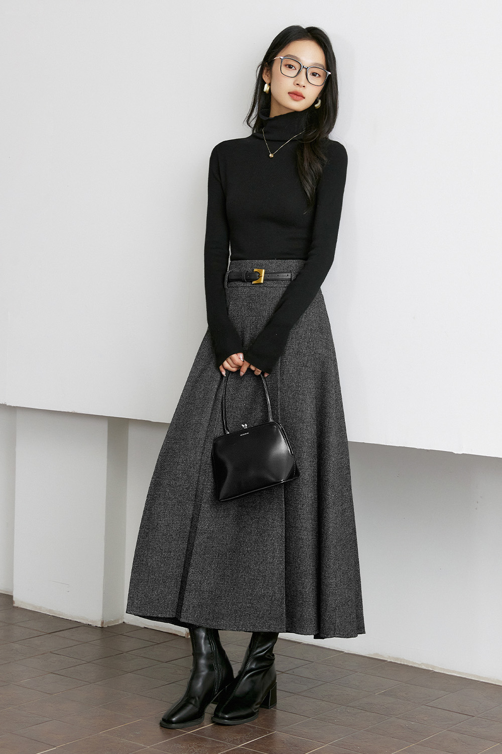 Fashionable Highwaisted Pleated Skirt-VIMLYSTORE