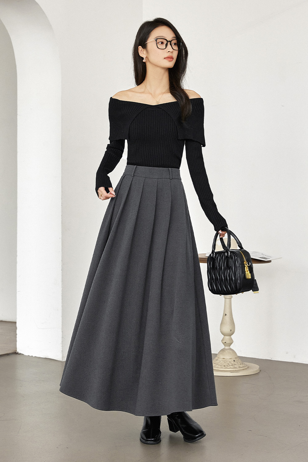 Elegant Pleated  Skirt-VIMLYSTORE