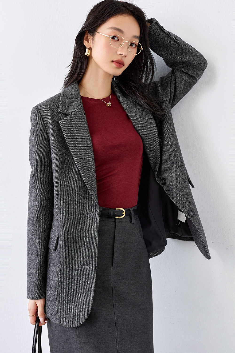 Woolblend Blazer-VIMLYSTORE