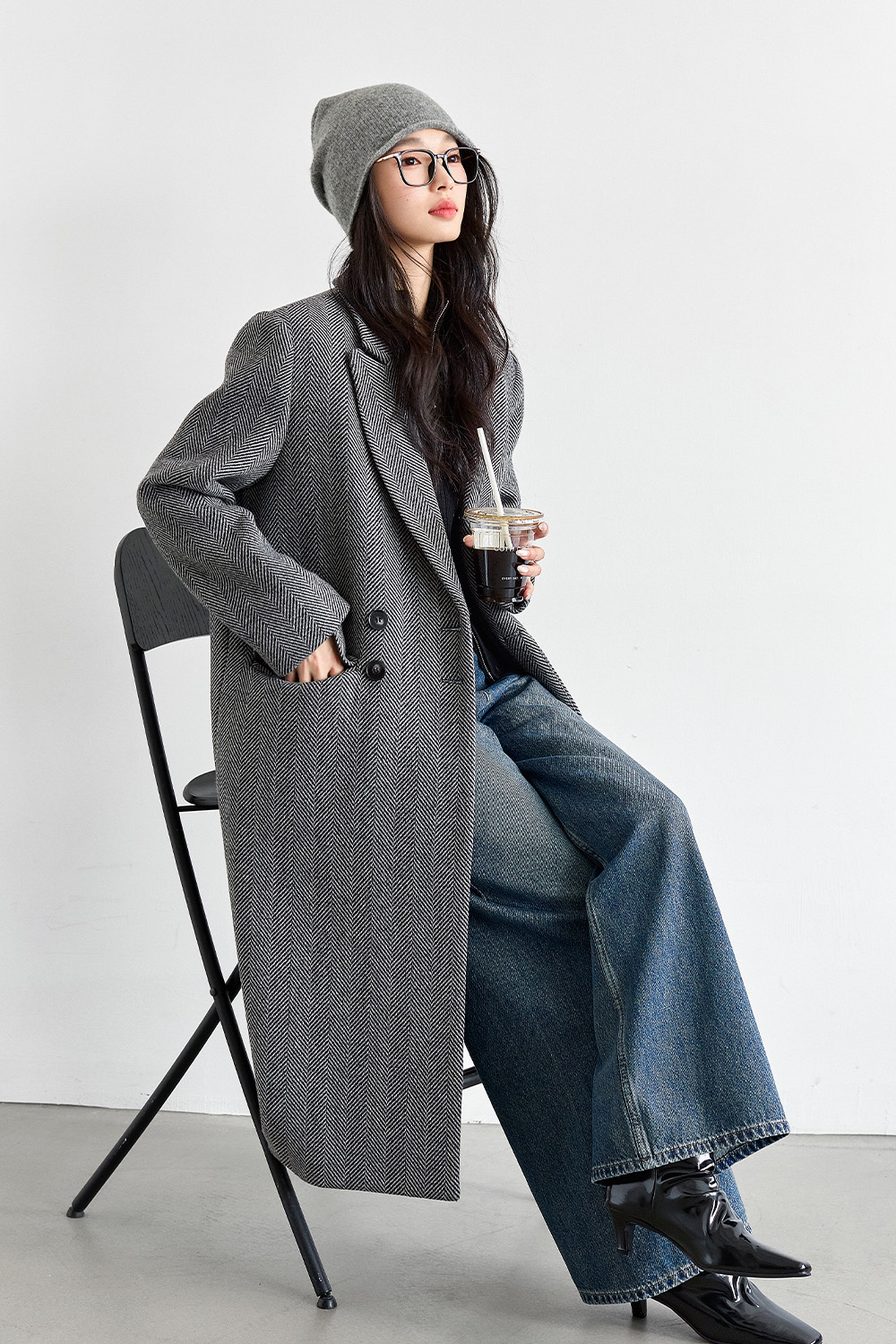 Wool blend trench coat-VIMLYSTORE