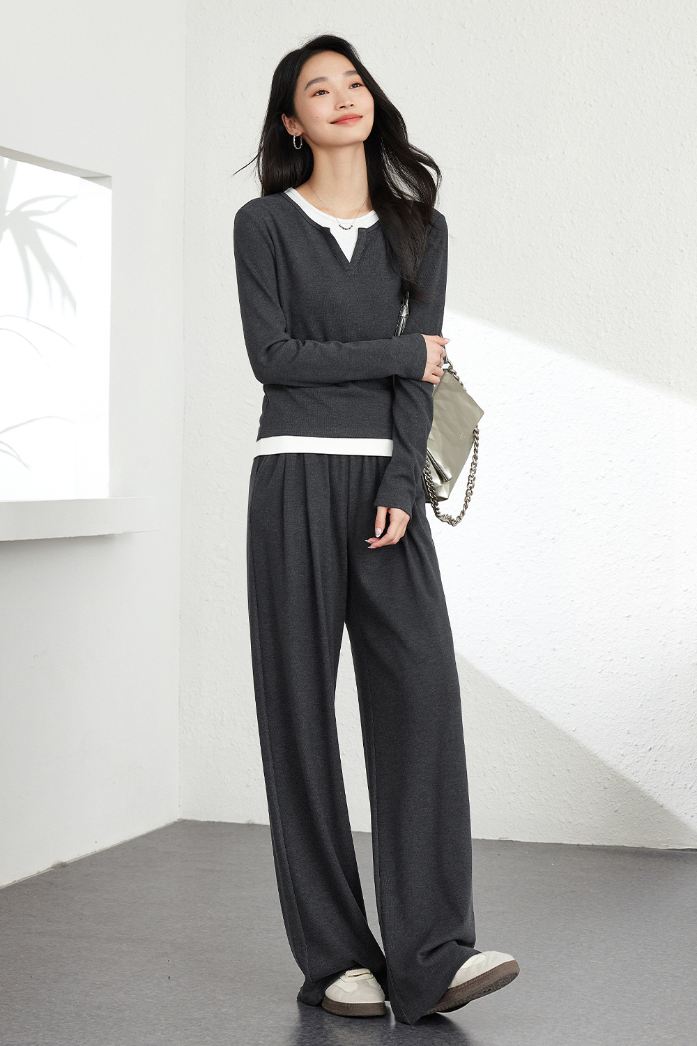 Fake Two-Piece Casual Suit-VIMLYSTORE