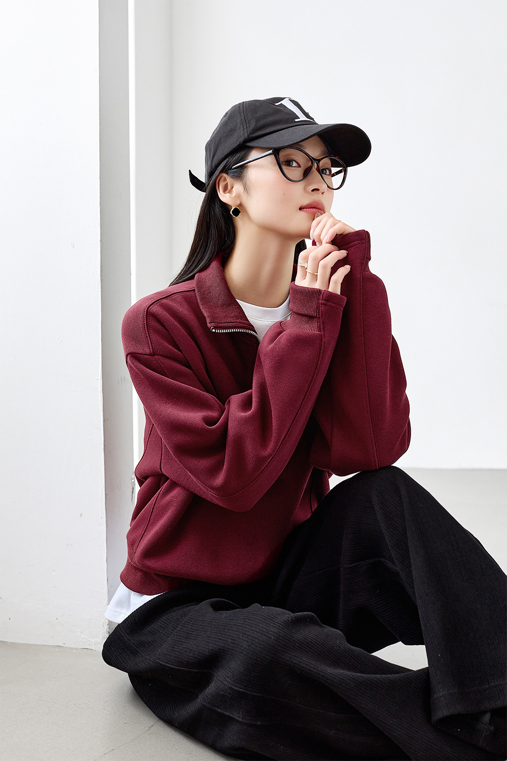 Fashionable Sports Metal Zipper Sweatshirt-VIMLYSTORE