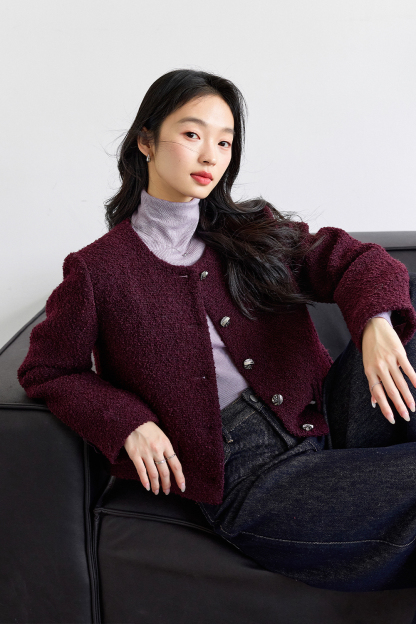 French Elegant Short-length Warm Coat