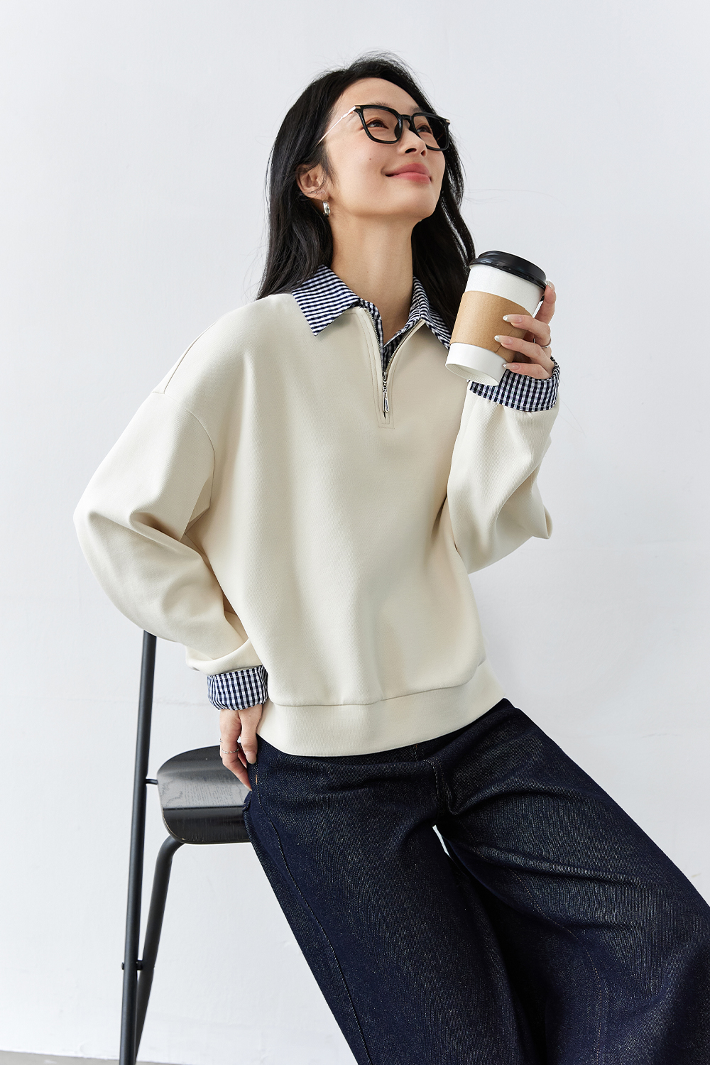 Cotton Two-Piece Sweatshirt-VIMLYSTORE