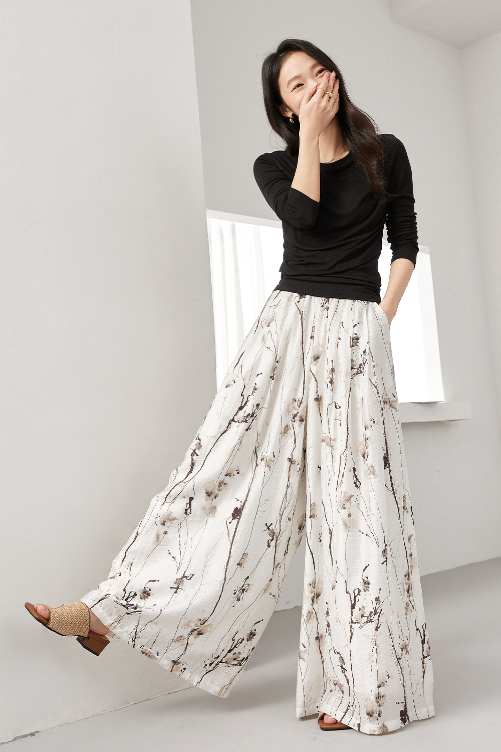 Chinese Style Casual Skirt Pants