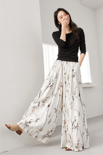 Chinese Style Casual Skirt Pants