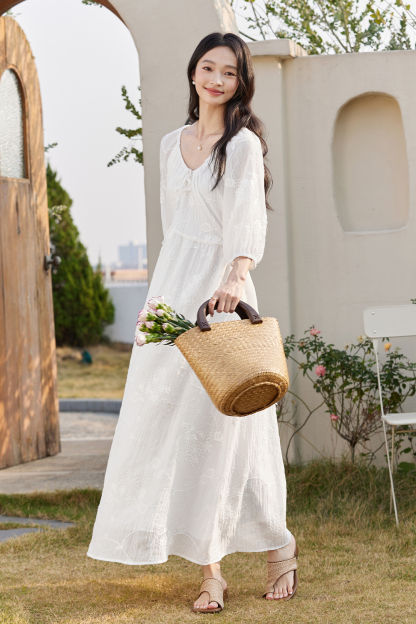 Embroidered Texture Dress