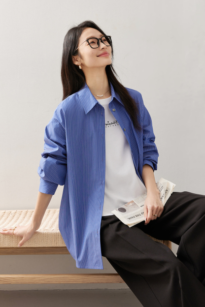 Fine Striped Pure Cotton Shirt