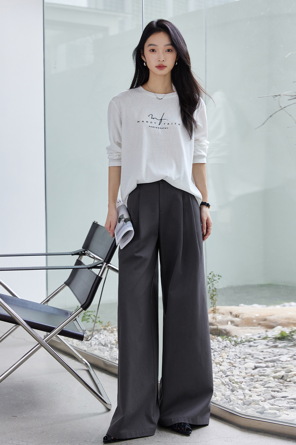 Casual Wide-Leg Trousers