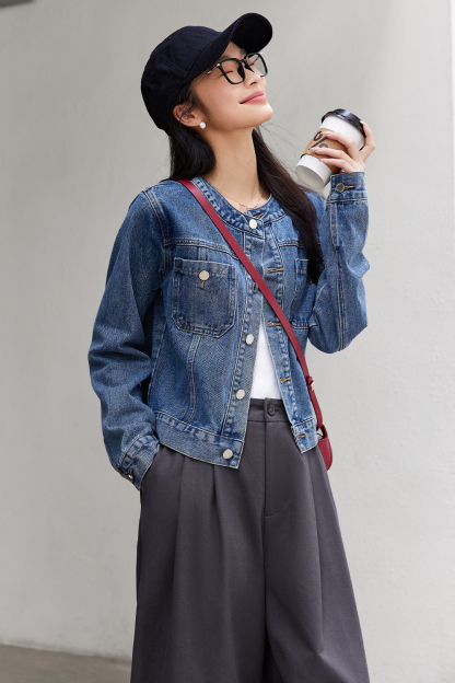 Classic High Cotton Denim Jacket