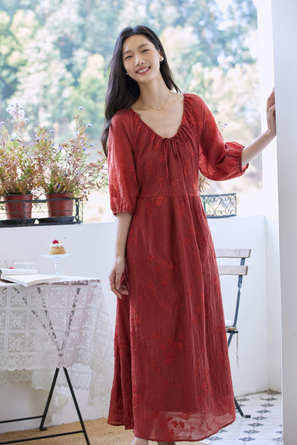 Embroidered Texture Dress