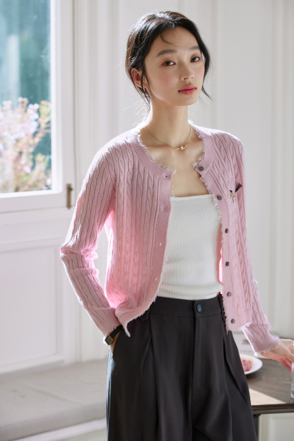 Pony Embroidered Knitted Cardigan