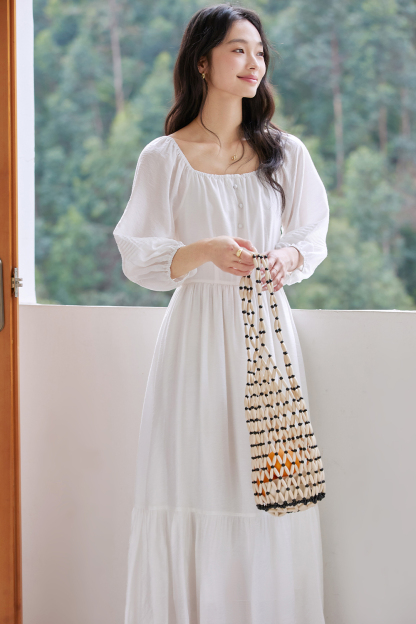 Elegant Square Neck Dress