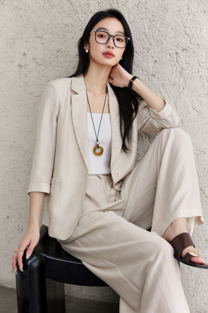 Linen Business Casual Suit