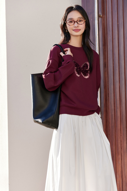 Butterfly Embellished Sweatshirt