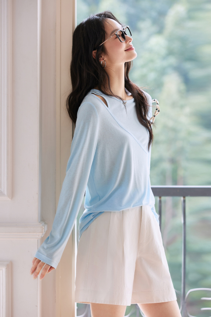 Creative Diagonal Casual T-Shirt