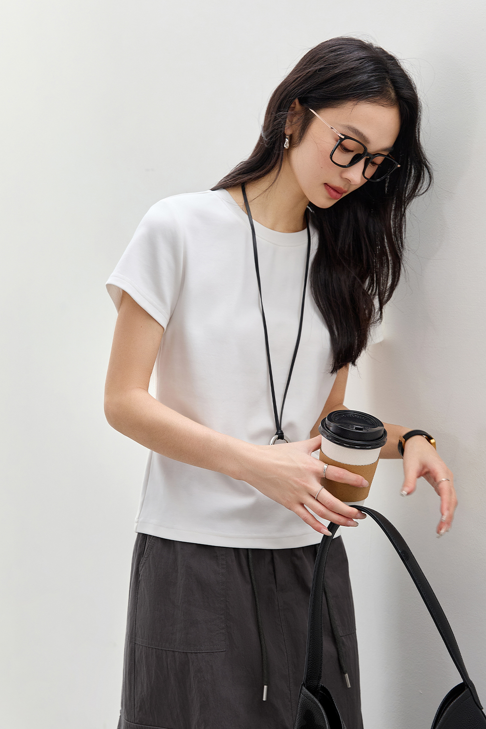 Modern Casual White T-Shirt-VIMLYSTORE