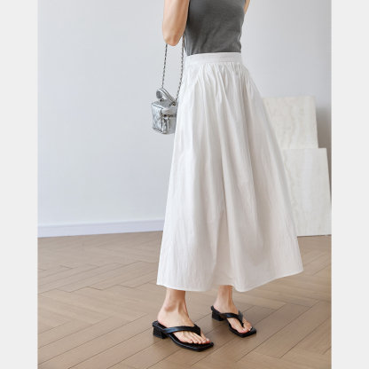 Soft And Loose Woven Umbrella Skirt