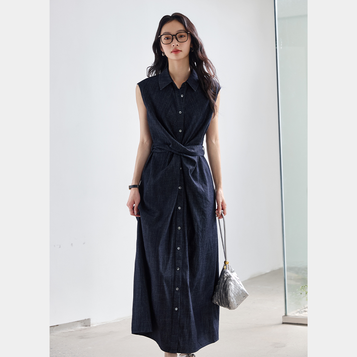 Pure Cotton Denim Dress