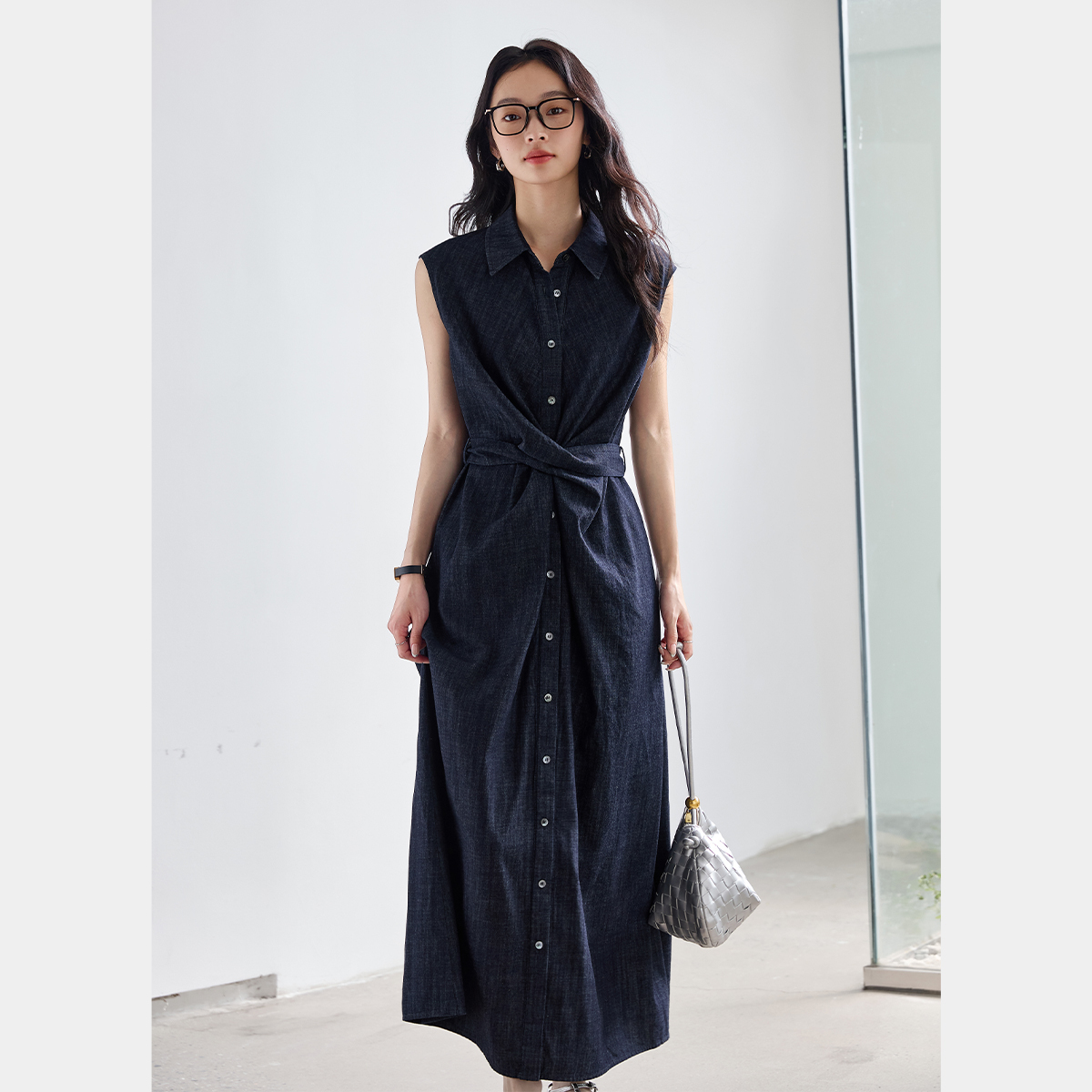 Pure Cotton Denim Dress