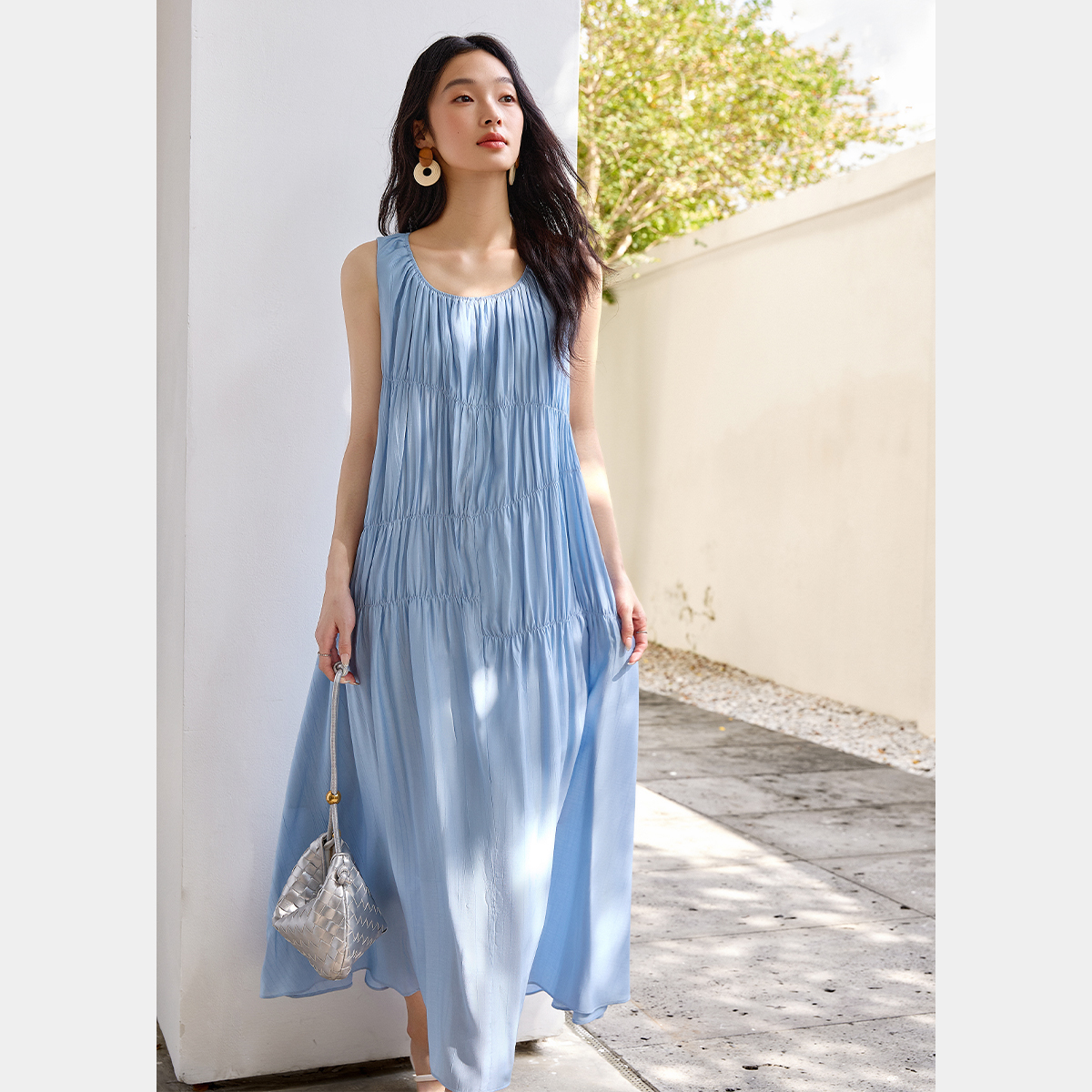 Elegant Pleated Dress