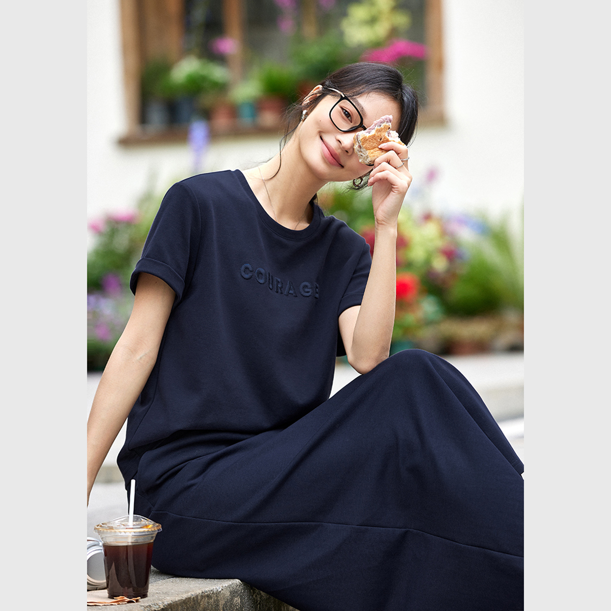 Navy Blue Letter Suit