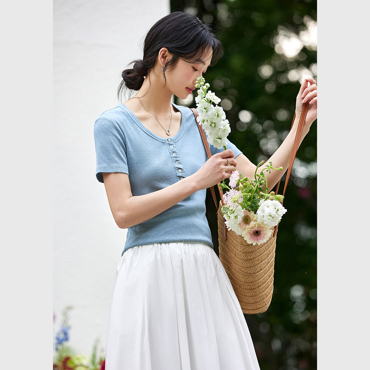 Fashion Casual Straight T-Shirt