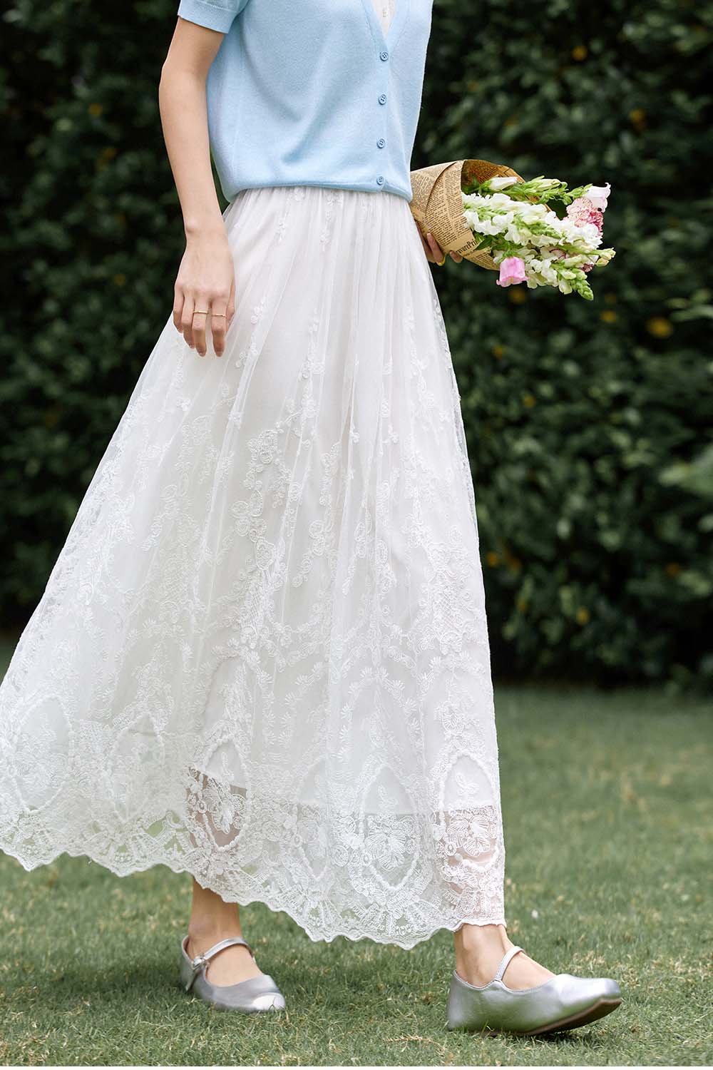 Korean Lace Skirt-VIMLYSTORE