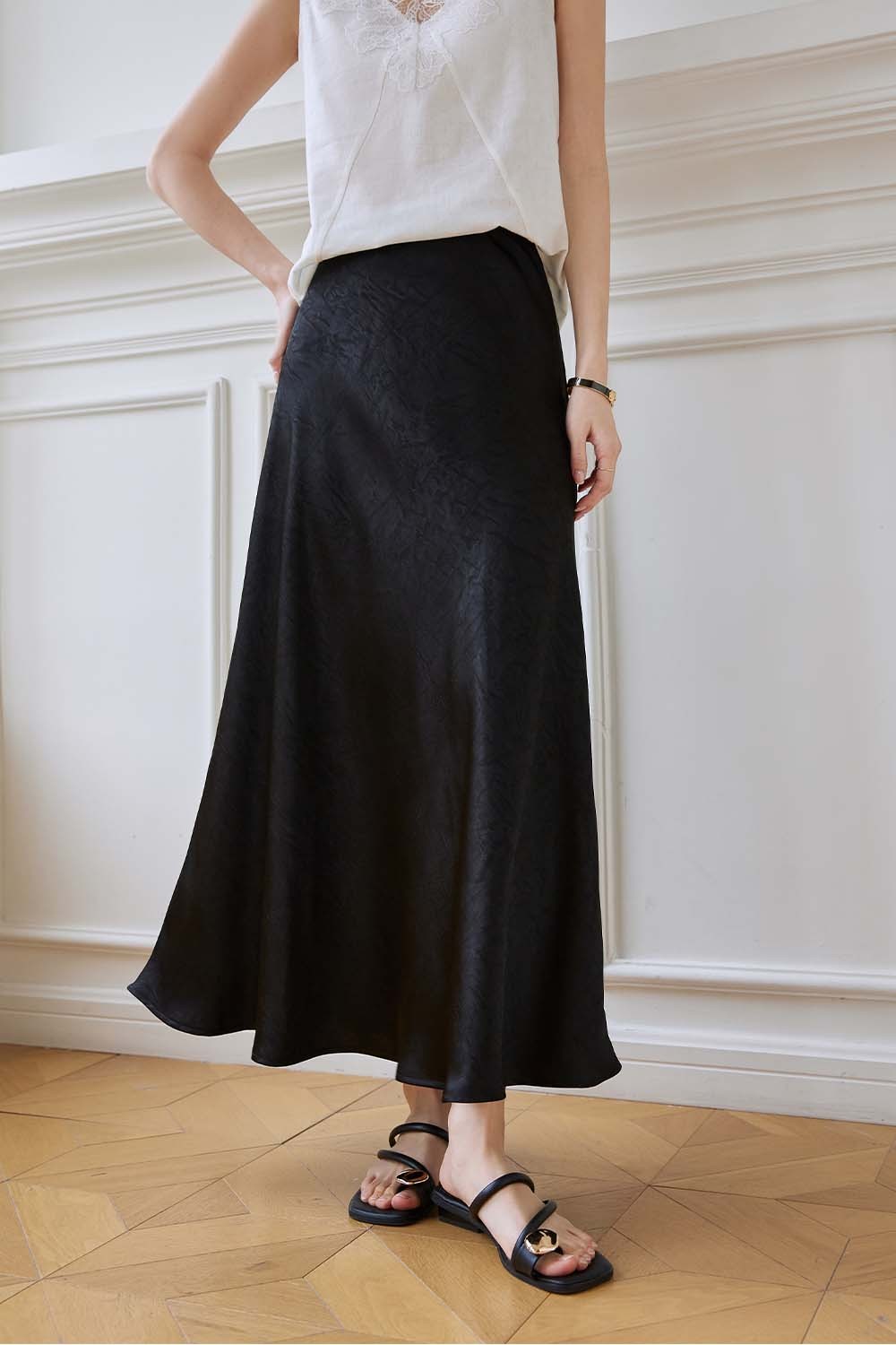 Ruched Shift Skirt