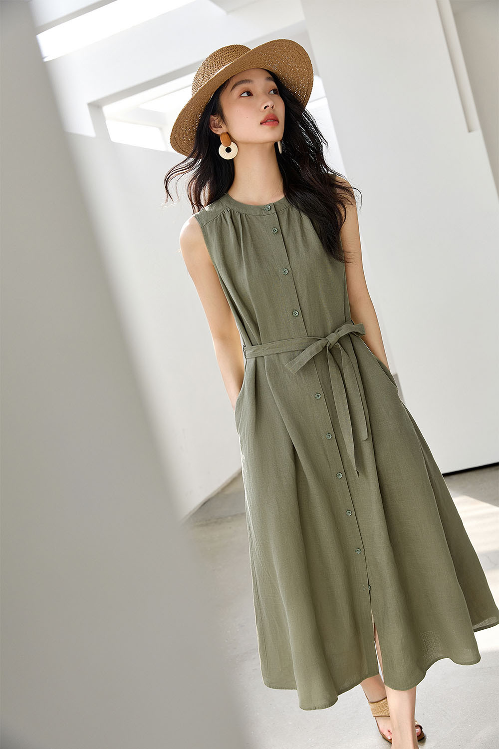 Lyocell Linen Blend Dress