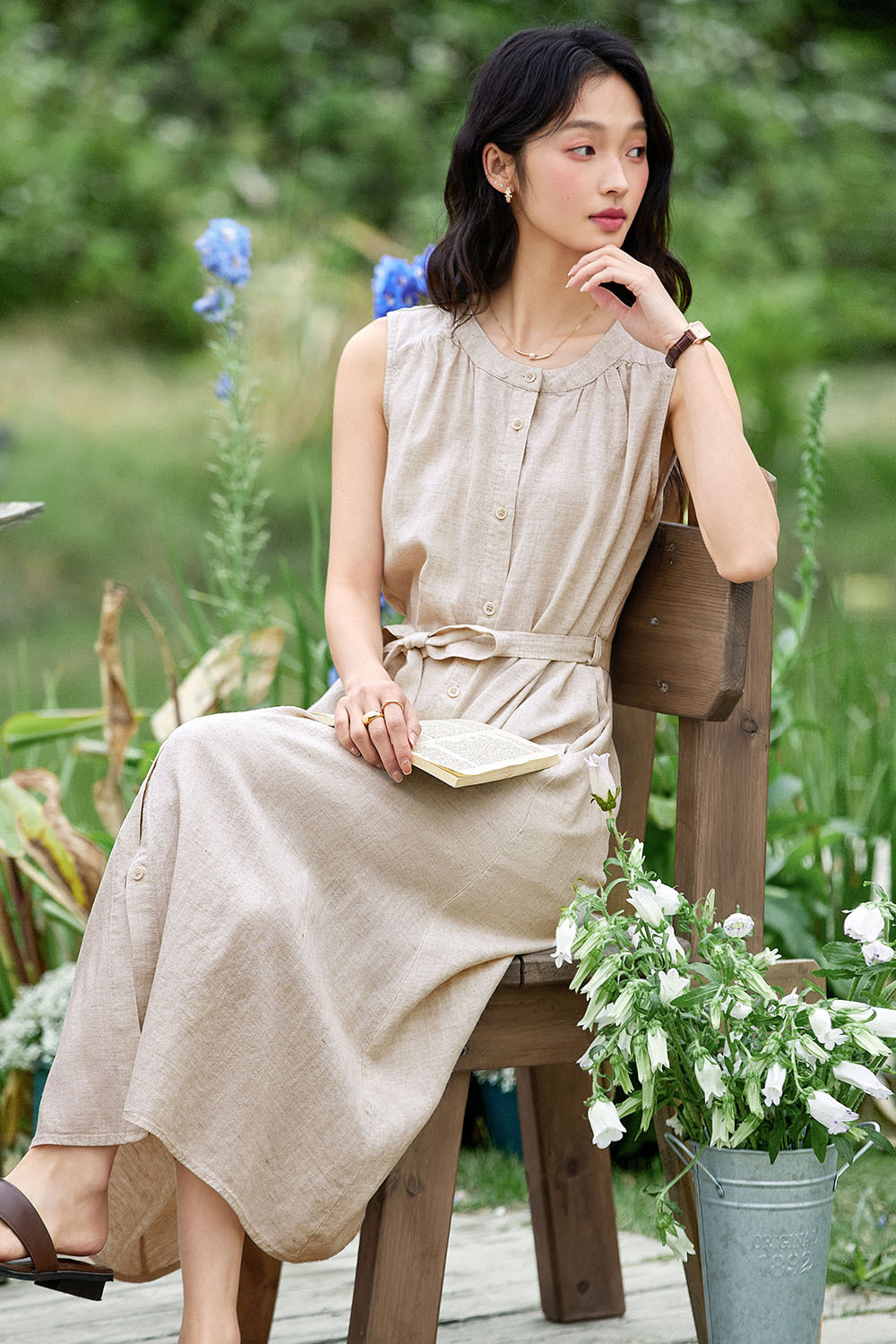 Lyocell Linen Blend Dress