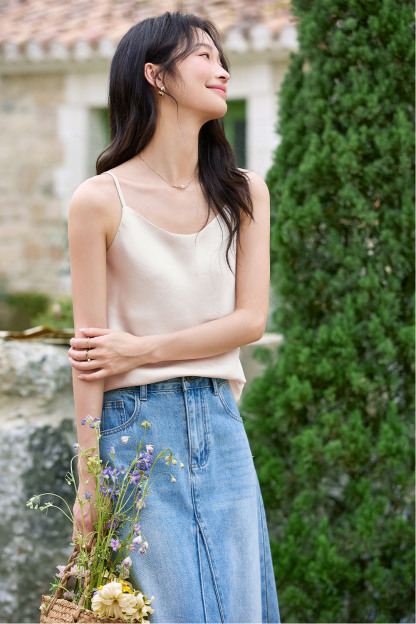 Ruched Round Neck Camisole