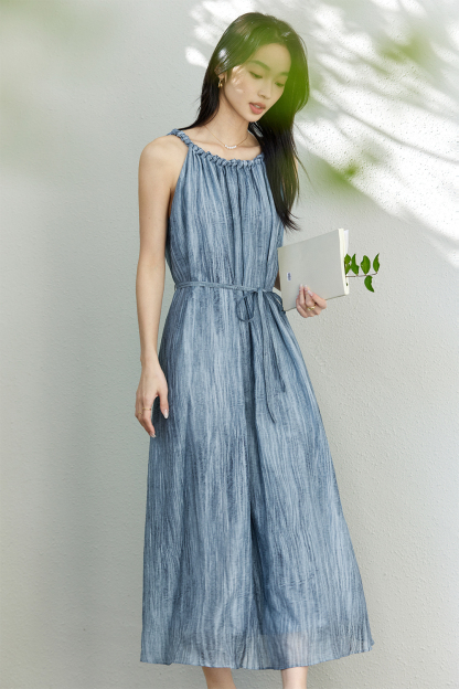 French Halter Strap Dress