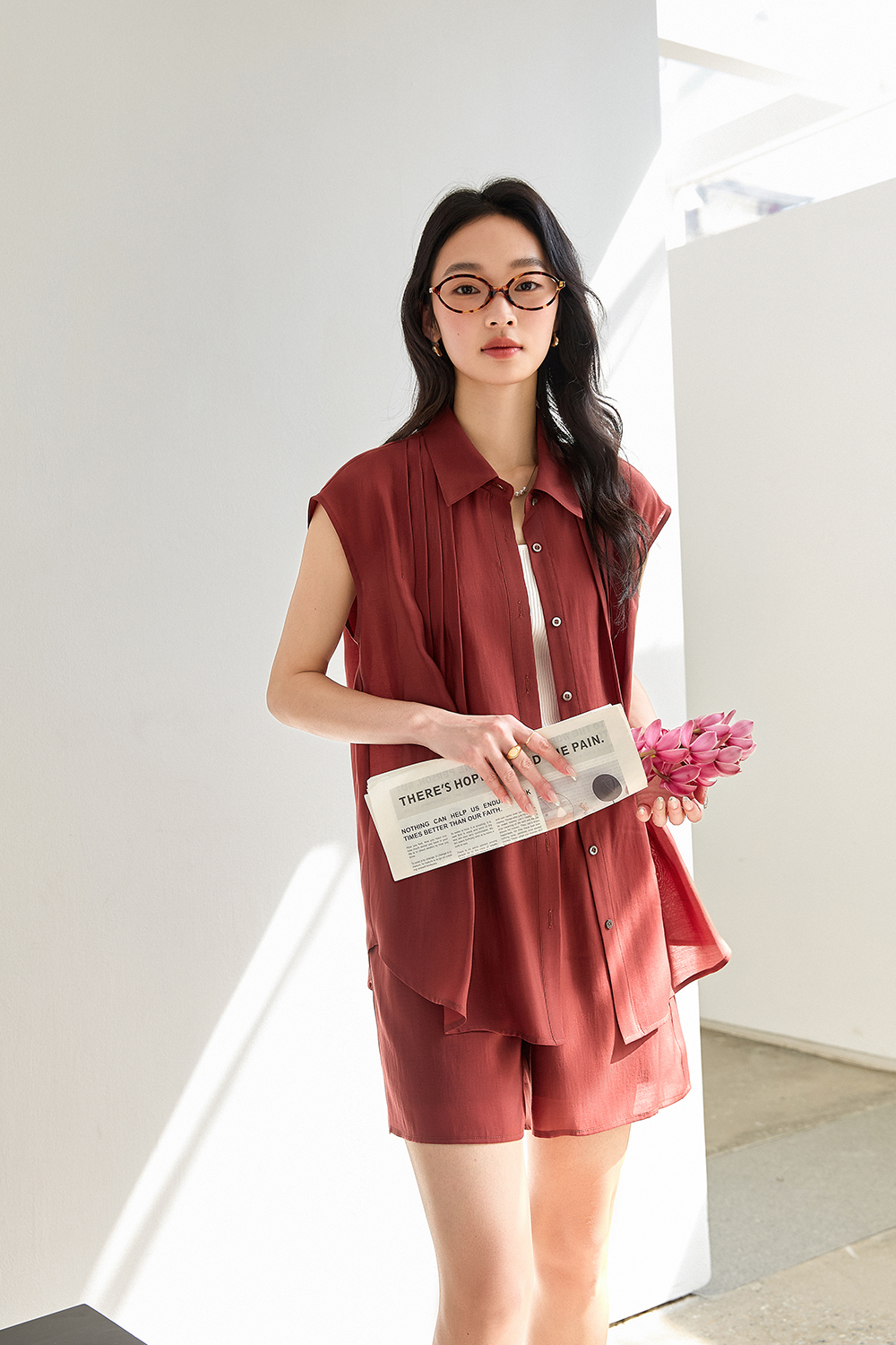 Lyocell Lapel Solid Color Suit