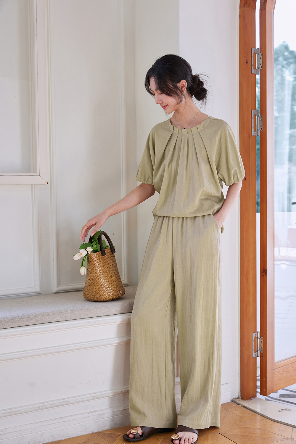 Easy Casual Woven Suit-VIMLYSTORE