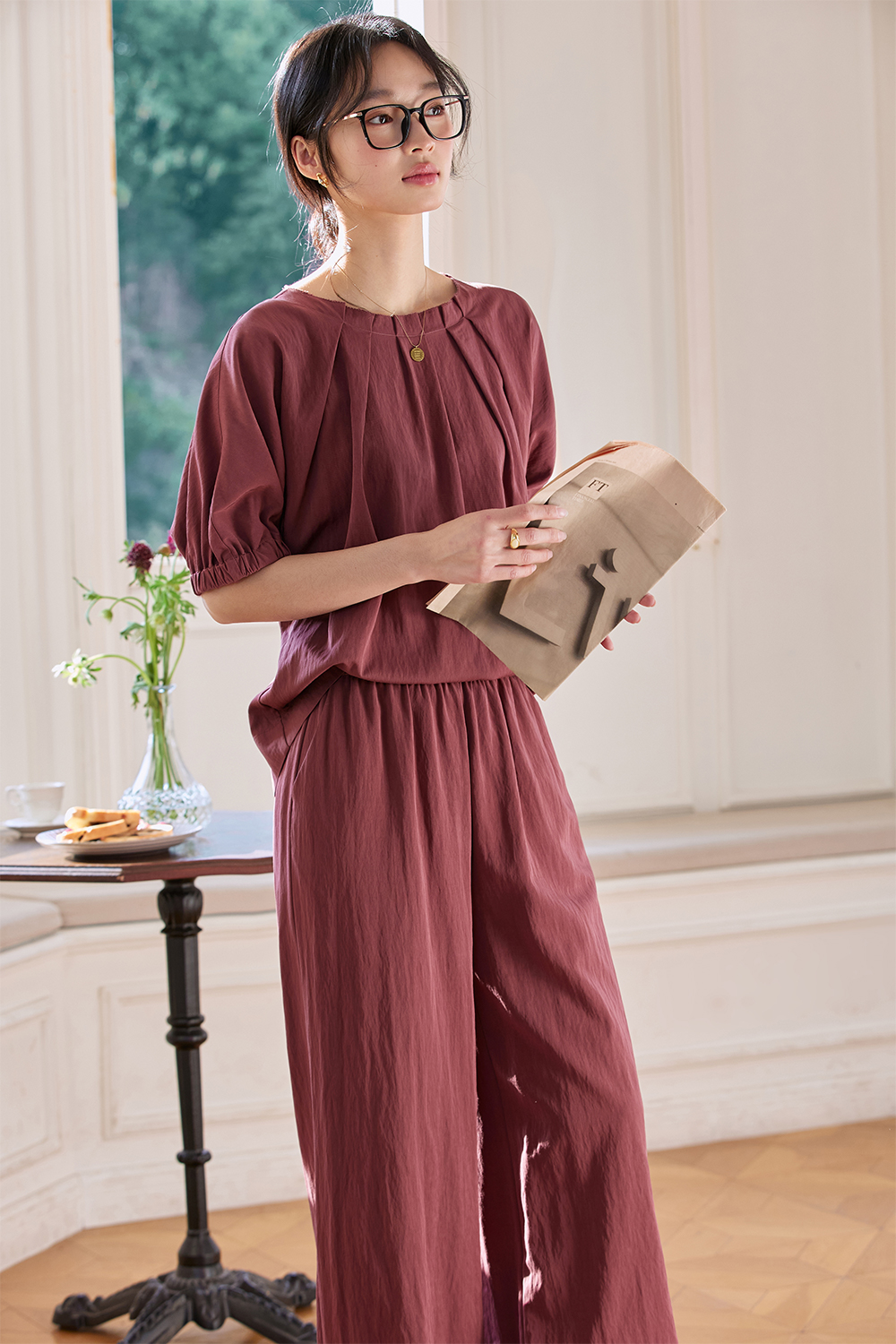 Easy Casual Woven Suit-VIMLYSTORE