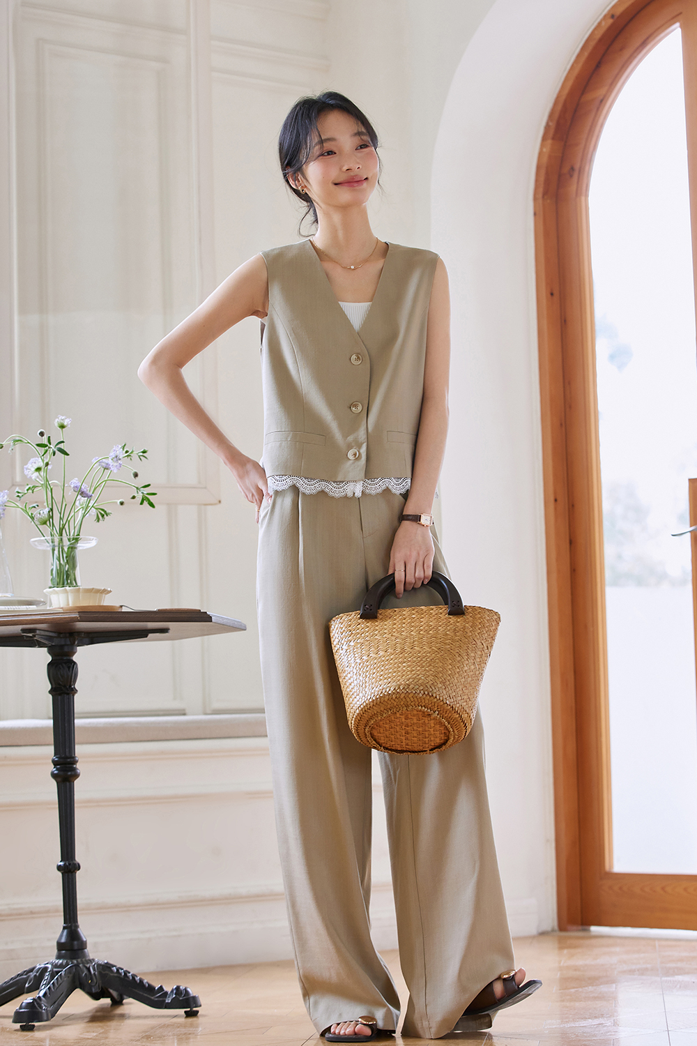 Tencel Lace Patchwork Suit