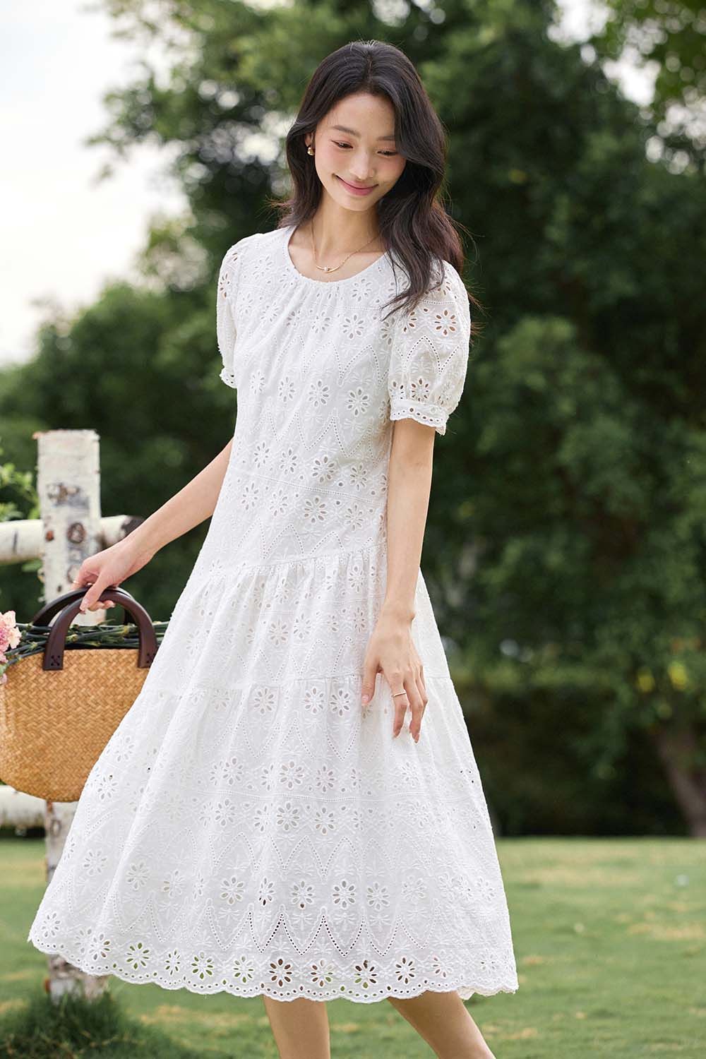 Cotton Embroidered Dress
