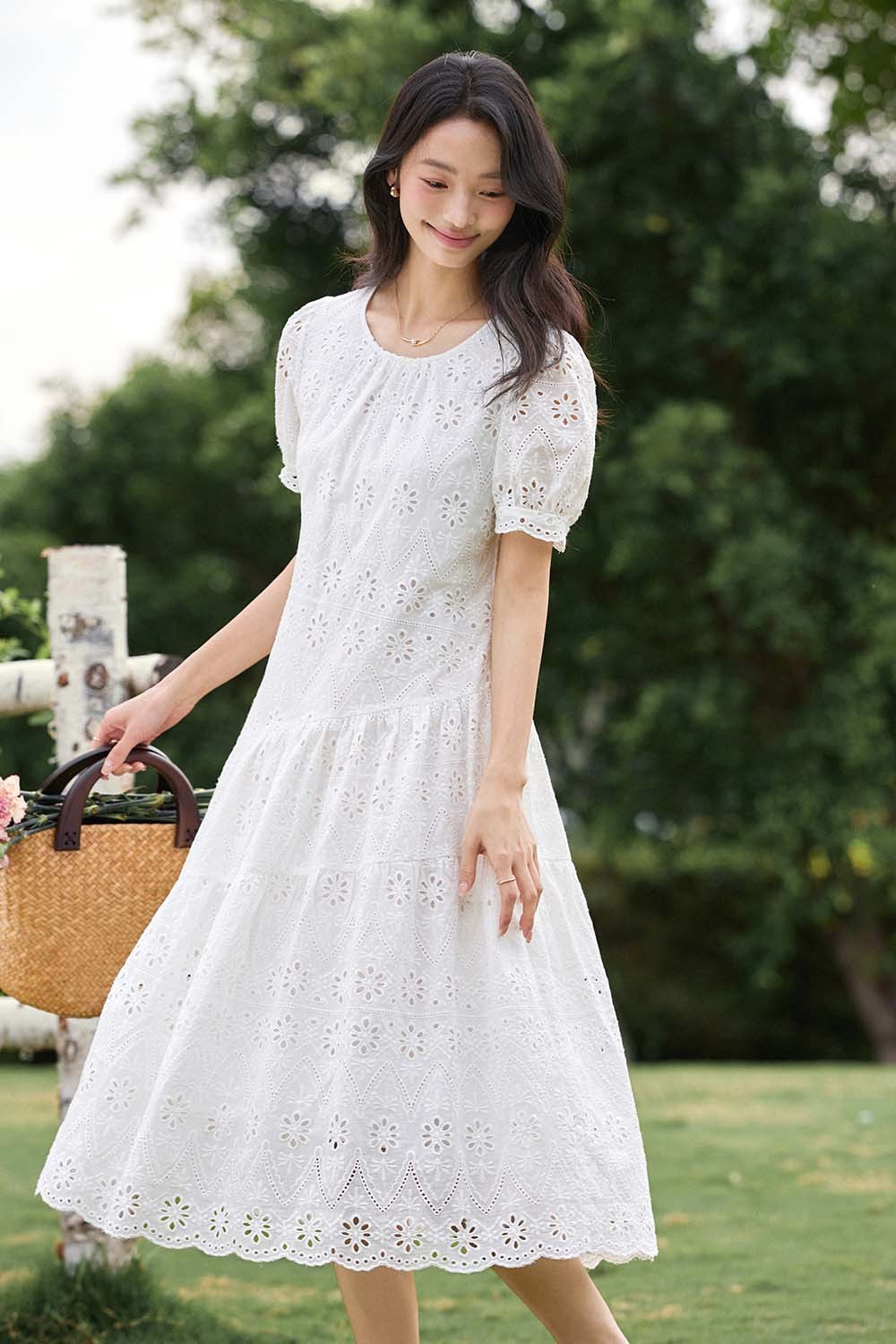 Cotton Embroidered Dress