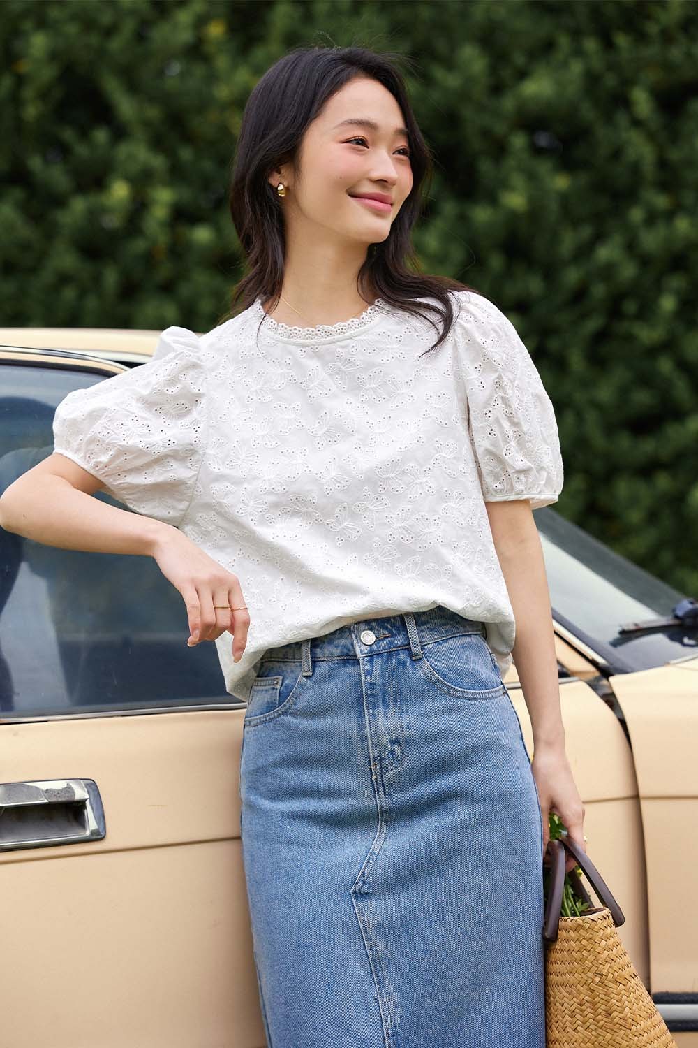 Elegant Shirt In Cotton Jacquard