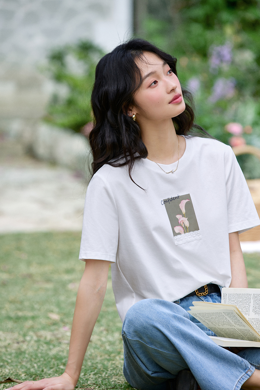 Exquisite Printed Round Neck T-Shirt