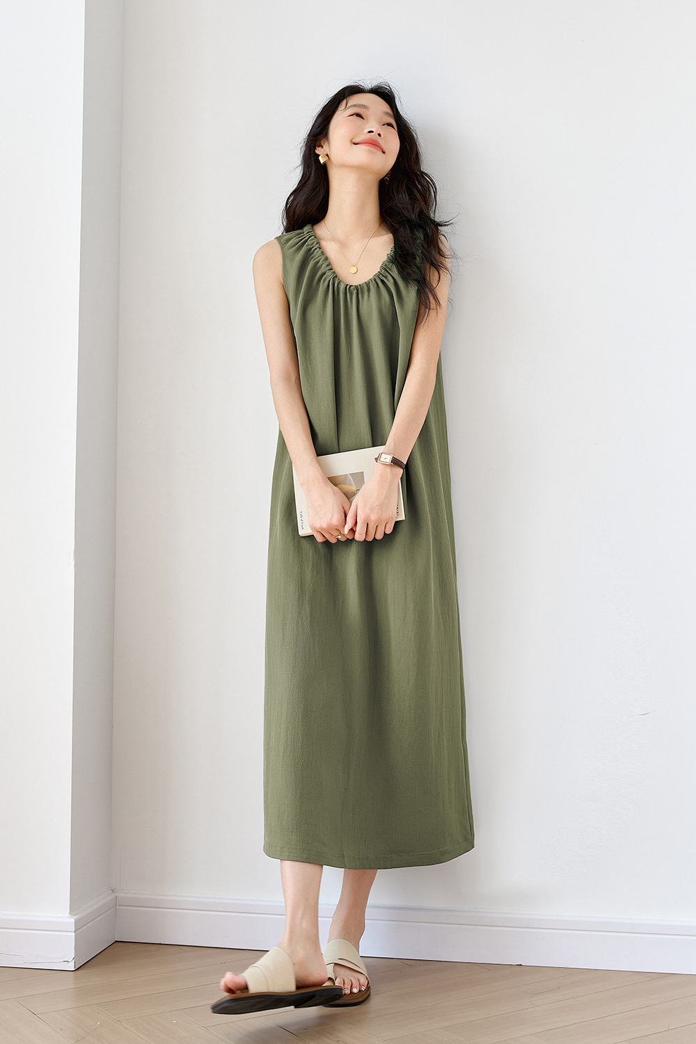 French-Inspired Sleeveless Relaxed Sundress