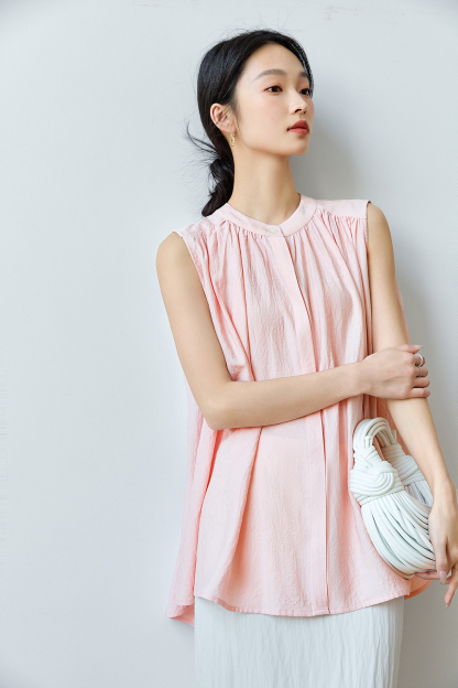 Lazy-Chic Sleeveless Oversized Shirt