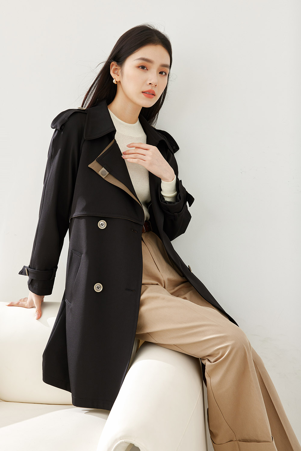 Mid-Length Trench Coat
