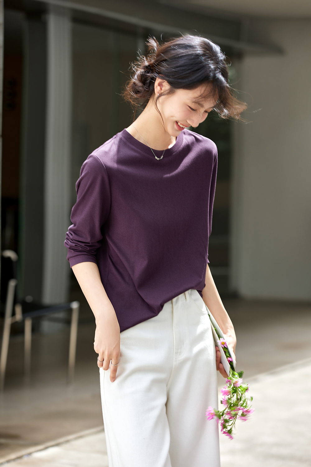 Essential Crewneck Layering Tee-VIMLYSTORE