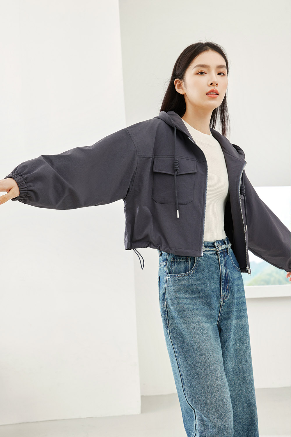 Short Workwear-Style Jacket