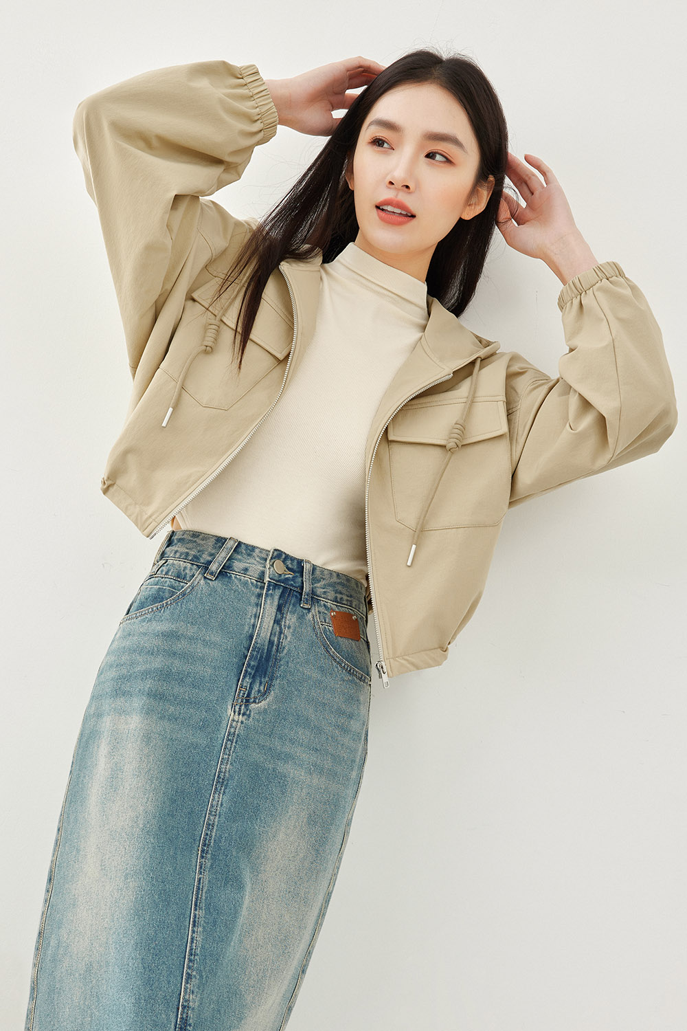 Short Workwear-Style Jacket