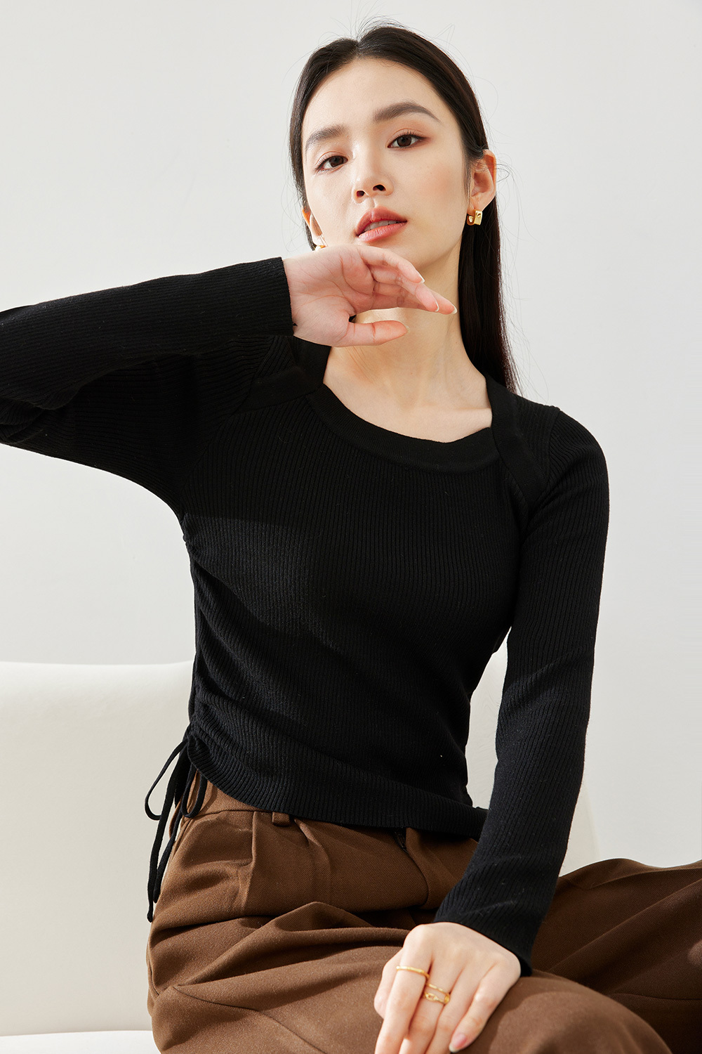 Simple Solid Color Knit Sweater