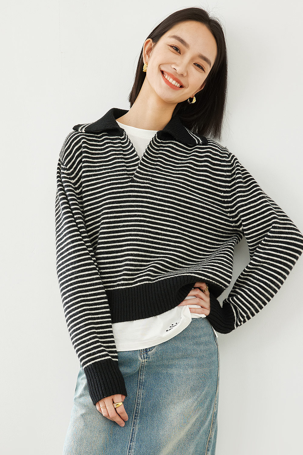 Black And White Color Block Stripes